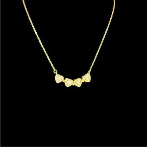 GOLD LOVE TWO WAY NECKLACE 18K GOLD PVD PLATED NEW IN BOX